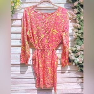 Universal Thread Dress Pink Floral Balloon Long Sleeve Mini A…